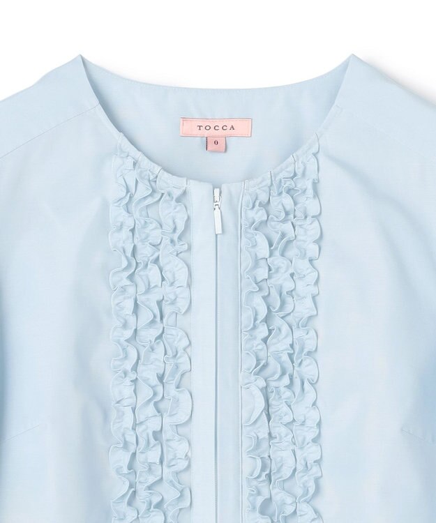 TOCCA SWEET FRILL JACKET ジャケット スカイブルー系