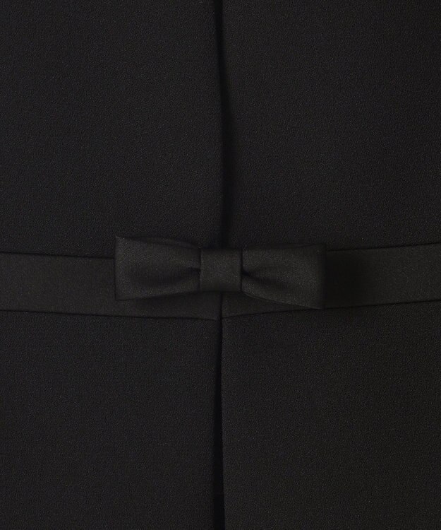 組曲 NOIR 【洗える】ウォッシャブルストレッチバックサテン ジャケット＋ワンピース ブラック系