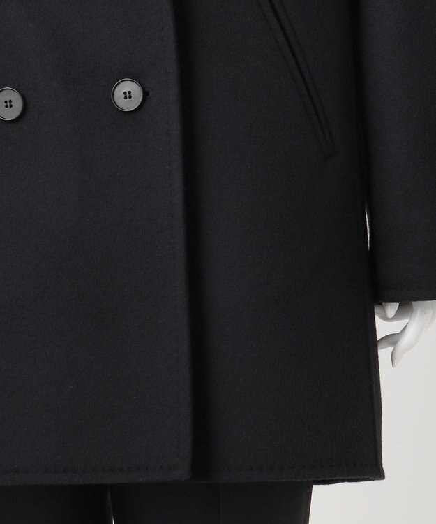 23区 L 【エステータ】ショートビーバー ウールコート ブラック系