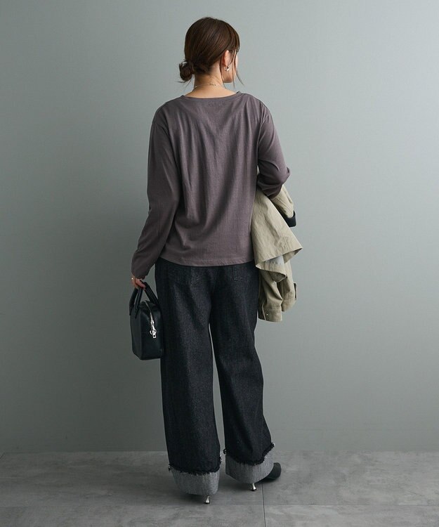 CRAFT STANDARD BOUTIQUE シアー天竺プルオーバー Charcoal Gray