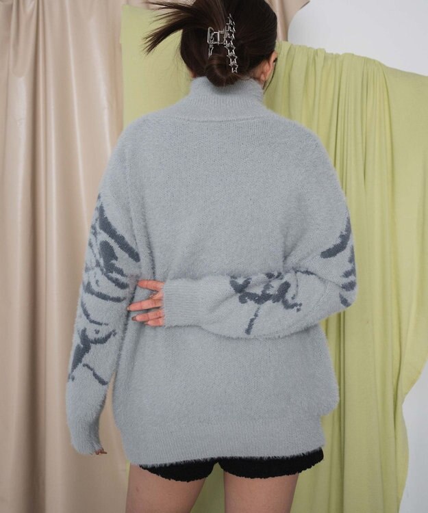 WEGO バタフライジップニット グレー