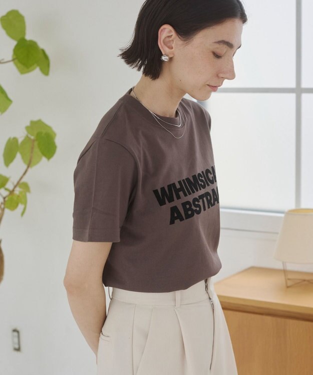 WEGO 【ANGIE VINTAGE】フロッキーロゴプリントTシャツ 柄3