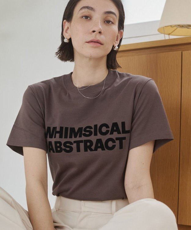 WEGO 【ANGIE VINTAGE】フロッキーロゴプリントTシャツ 柄3