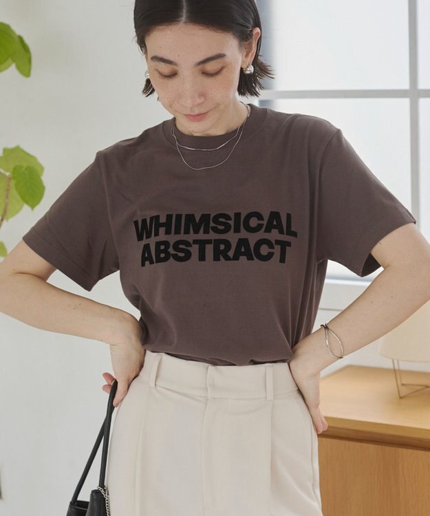 WEGO 【ANGIE VINTAGE】フロッキーロゴプリントTシャツ 柄3