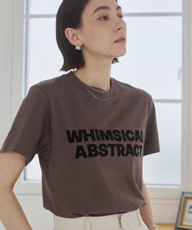 WEGO 【ANGIE VINTAGE】フロッキーロゴプリントTシャツ 柄3