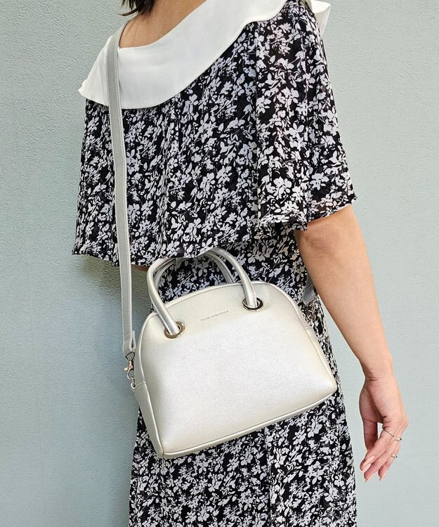 style code 【MERCURYDUO/マーキュリーデュオ】メタルアイレット　ミニボストン シルバー