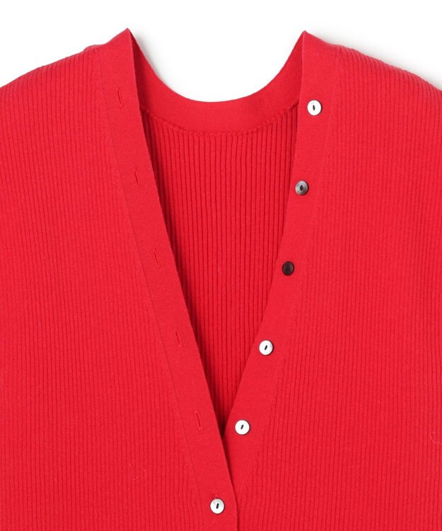 uncrave スムースニット 2WAYジレ スカーレット