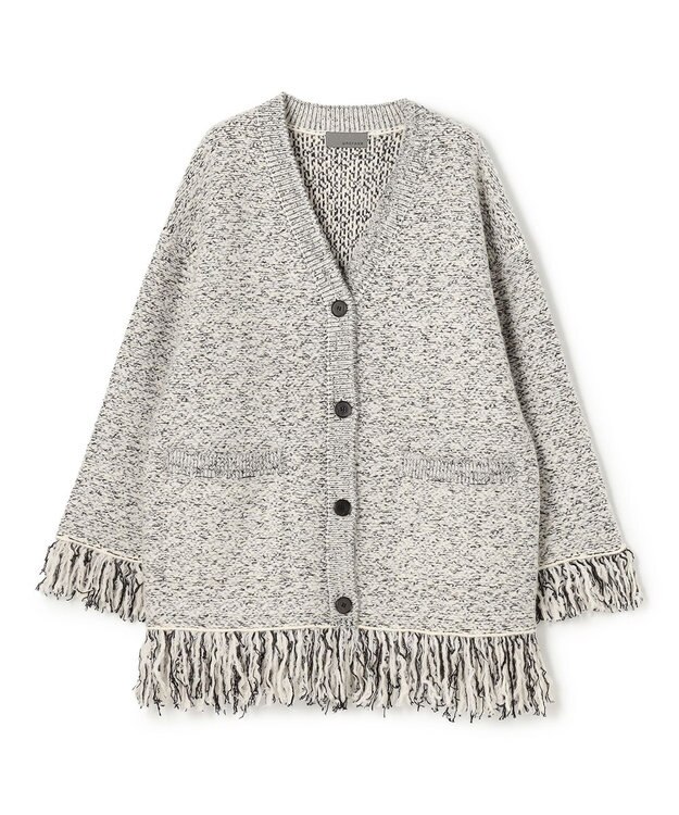 uncrave ツイードニット ジャケット オフ×ブラック