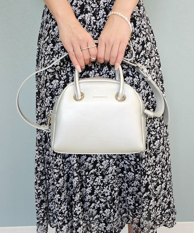 style code 【MERCURYDUO/マーキュリーデュオ】メタルアイレット　ミニボストン シルバー