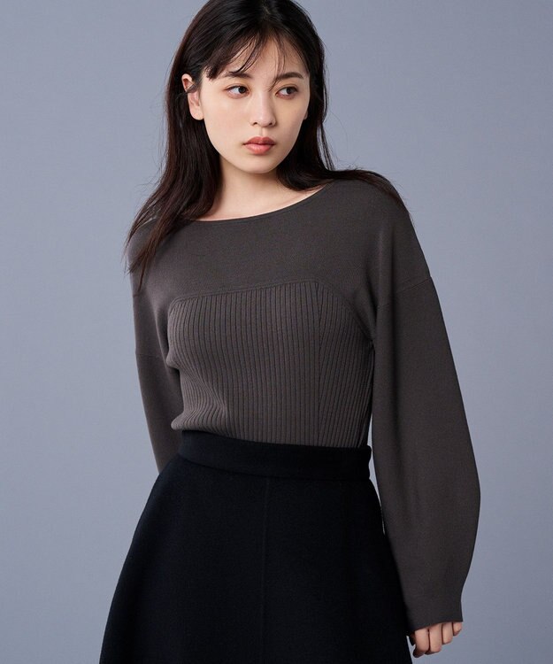 uncrave 【手洗い可】スムース ニット ビスチェ プルオーバー（uncrave STANDARD） スレート