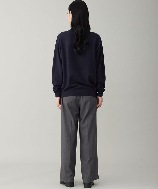 UNFILO MENS 【OCEANS YouTube 掲載/男女兼用】スムースシルキーニット ネイビー