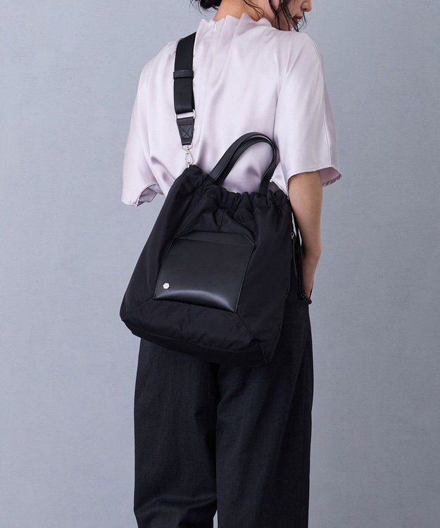 MioFIRANO SILHOUETTE V001 ショルダーバッグ はっ水 A4サイズ対応 BLACK