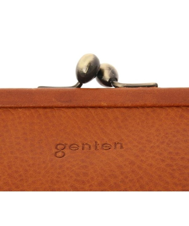 genten トスカ 口金長財布 チャ