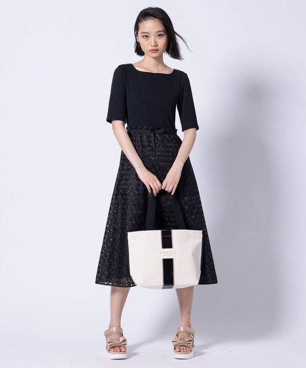 TOCCA 【洗える・消臭】FLOWER OF WINDMILL ドレス ブラック