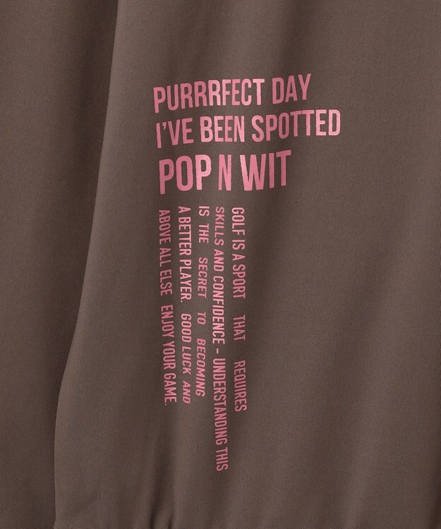 PW CIRCULUS 【吸水速乾 / UV遮蔽率99.5% UVカット / ストレッチ】【WOMEN】ハーフジップロングスリーブモックネックT ゴルフウェア レディース ダークブラウン系