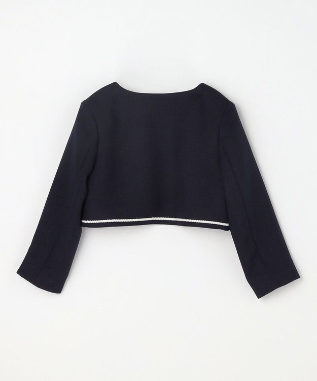 ANY KIDS 【2点セット】ノーカラー ボレロジャケット+襟付き ワンピース グレー