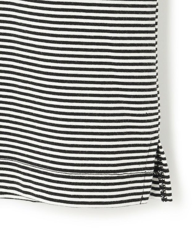 23区 【洗える】アンカーロゴプリント 半袖 Tシャツ ブラック×ホワイトボーダー