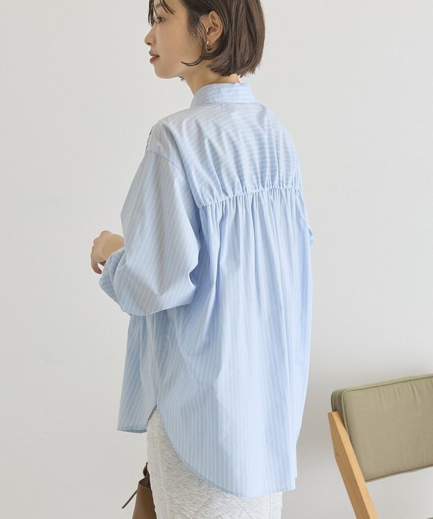 AMERICAN HOLIC シャーリングシャツ Stripe Sax