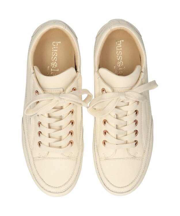 INTER-CHAUSSURES 【BUSSOLA】レースアップスニーカー アイボリー