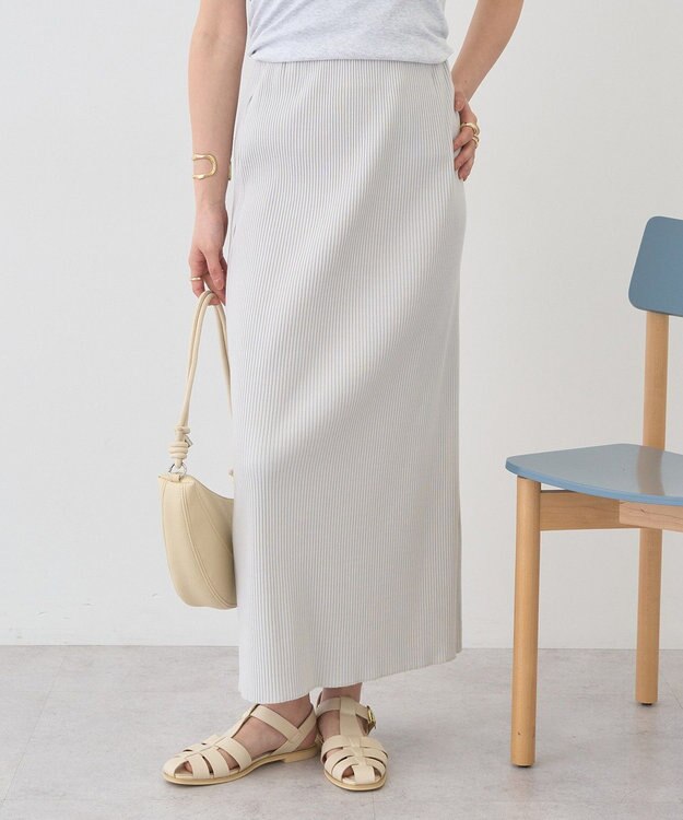 AMERICAN HOLIC 針抜きリブタイトスカート Light Gray