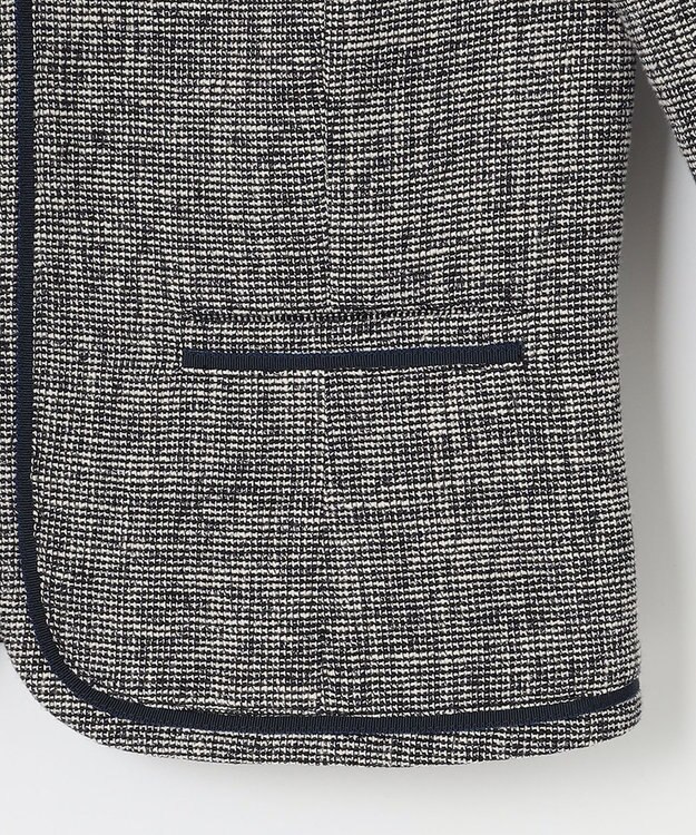 ANY SIS ミニライトボーダー ジャケット シャンブレーネイビー