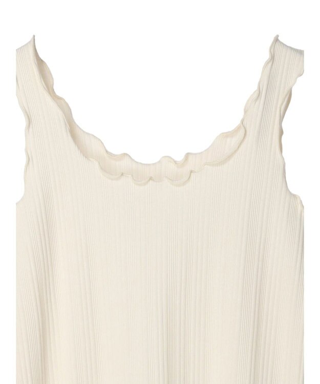 Green Parks メローリブタンク Ecru