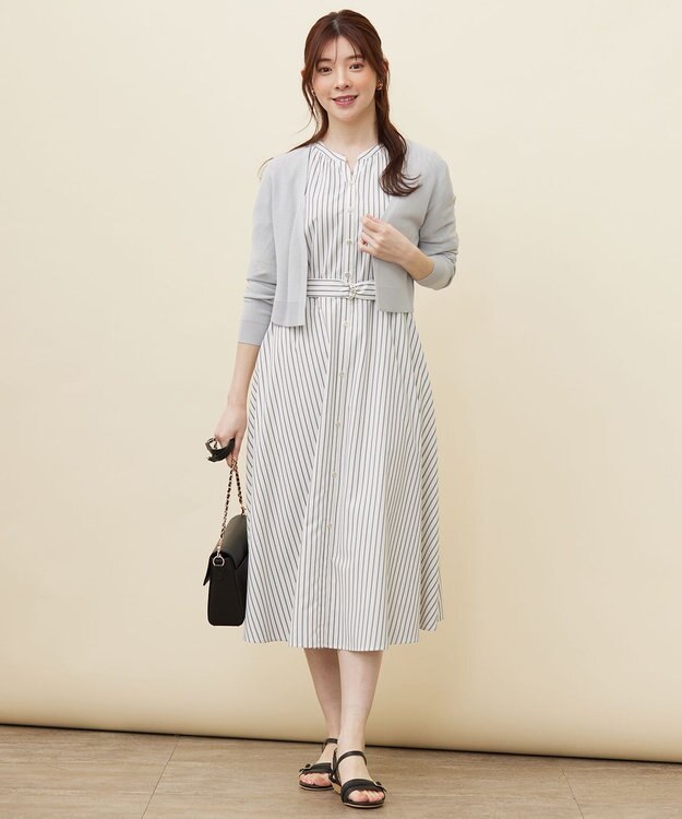 ANY SIS 【接触冷感・UVケア】ショートレングス畔 カーディガン ミント