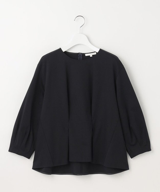 自由区 S クリアコットンポンチタックジャージ カットソー ネイビー