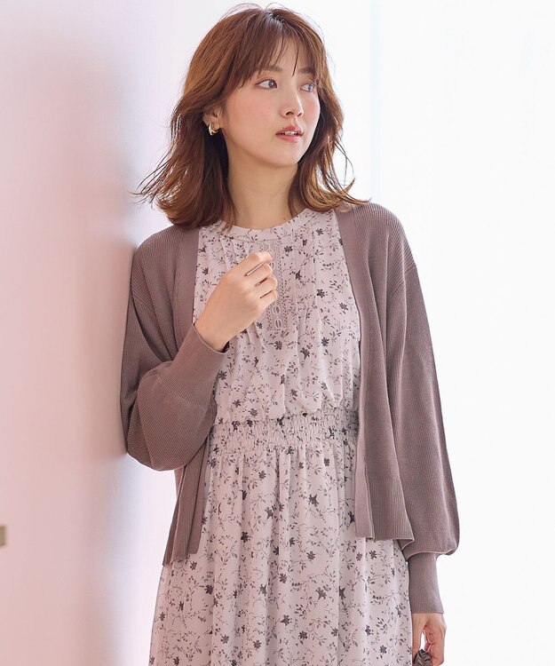ANY SIS 【洗える】ショートレングストッパー カーディガン ライトモカ