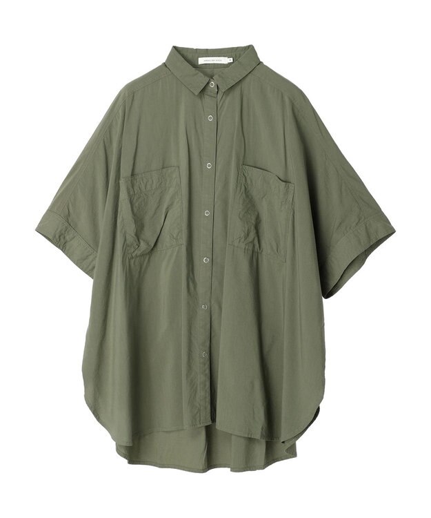 AMERICAN HOLIC ＷポケットバックタックＢＩＧシャツ Khaki