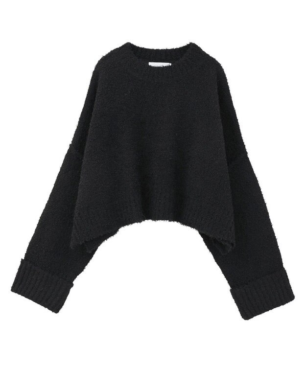 Green Parks ・Ｐｅｔｉｔ　Ｆｌｅｕｒ　ブークレワイドニット Black