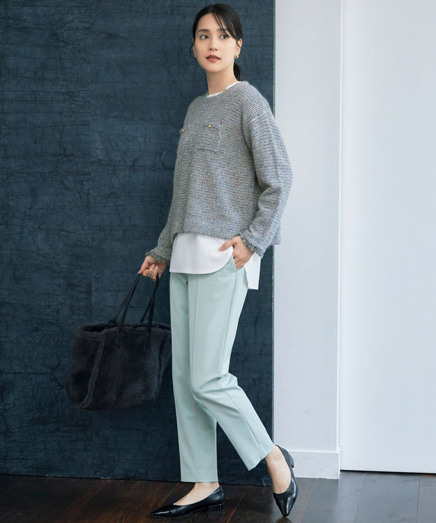 自由区 ムートンリバーシブルトート バッグ アッシュ