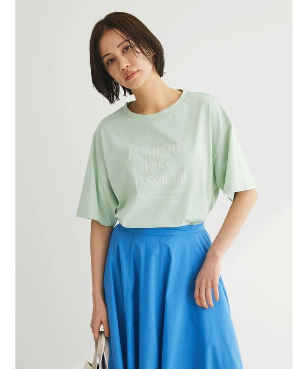 Green Parks フェミニンロゴボックスＴシャツ Mint