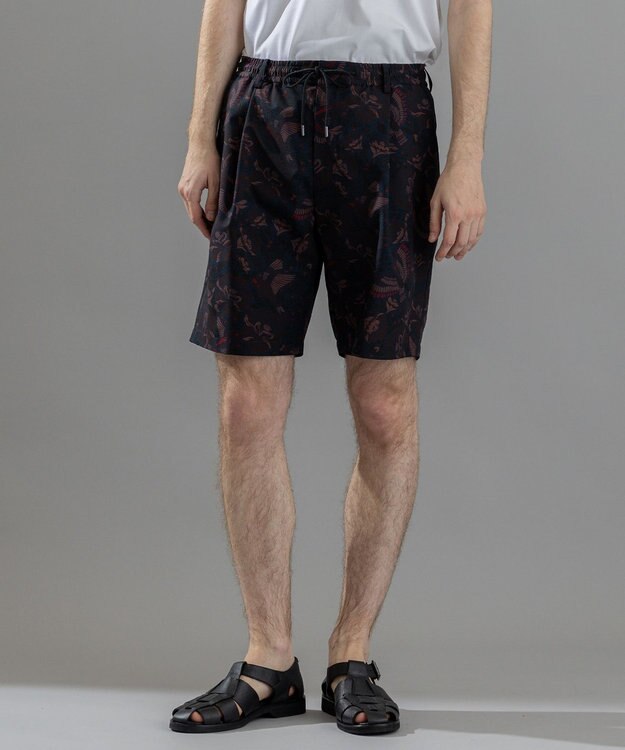 JOSEPH HOMME 新柄【洗える/ストレッチ/シワになりにくい】クールドッツストレッチ メキシカントプリント ショートパンツ/ BERMUDA ダークブラウン系5