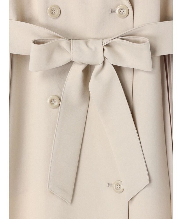 earth music&ecology サイドプリーツジレンチ Ecru