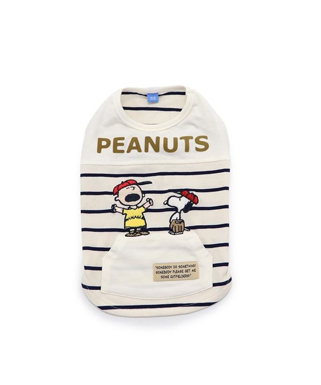 PET PARADISE スヌーピー お揃い 野球柄Ｔシャツ 【中型犬】【大型犬】《ネイビー／ホワイト》 ホワイト