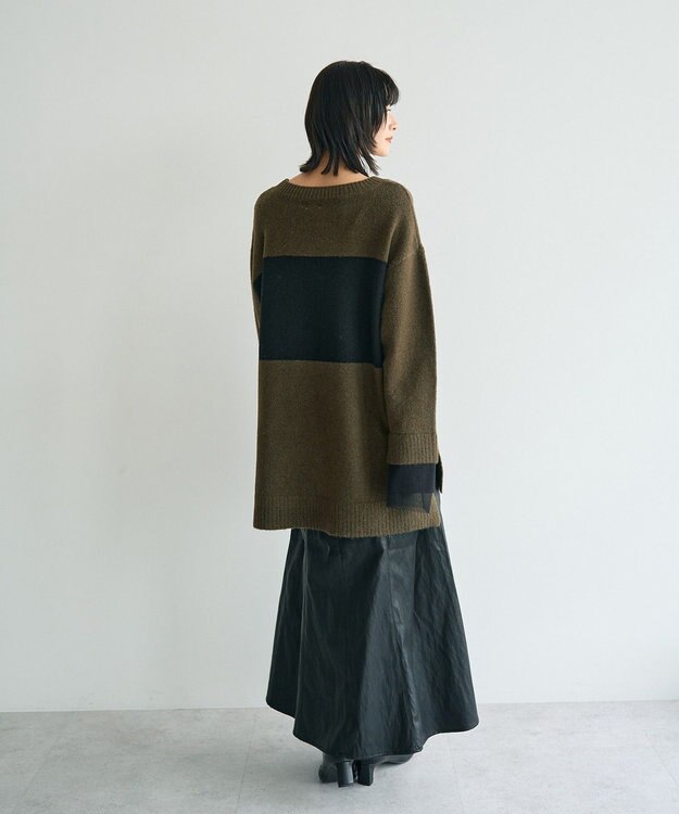 YECCA VECCA レザーライクマーメイドスカート Black