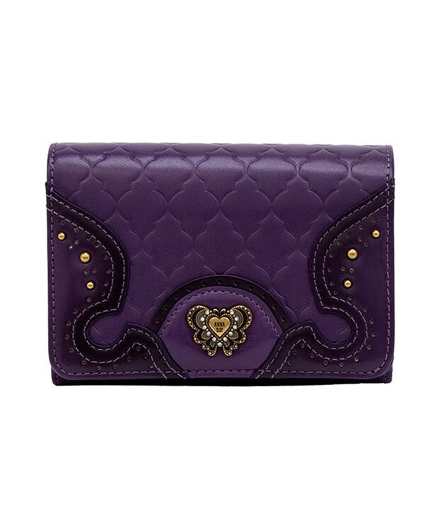 ANNA SUI エレノア 内Lファスナー二つ折り財布 パープル