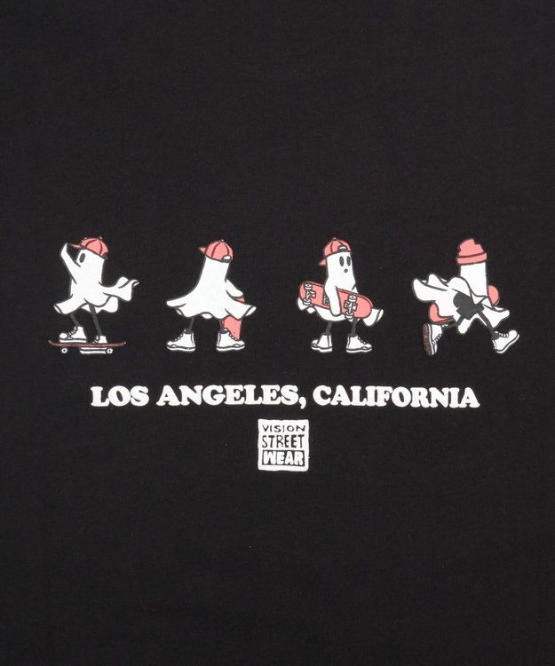 WEGO 【ユニセックス着用ITEM/MLサイズ展開】別注VISIONゴーストスケーターグラフィックT（SS） ブラック