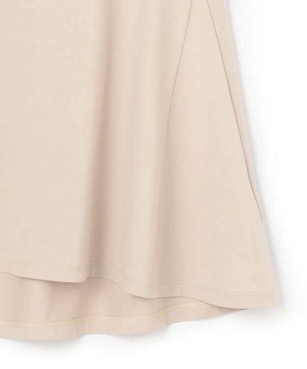 23区 【洗える】ALBINIジャージー Aライン Tシャツ ベージュ系