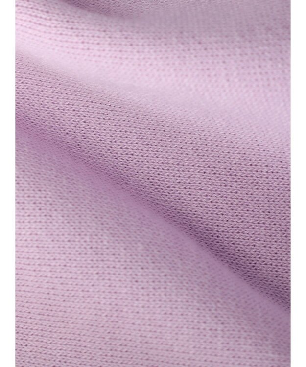 Green Parks 裏起毛ミディ丈ドットボタンカーディガン Purple