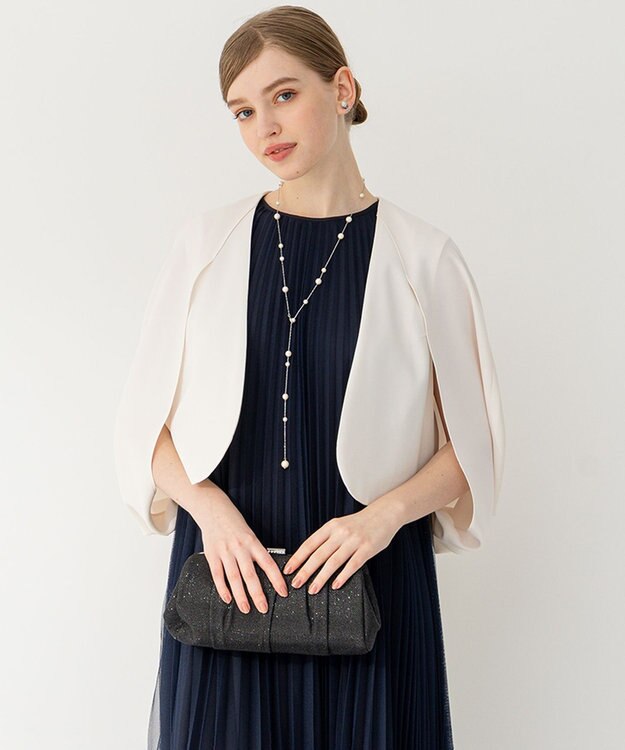 23区 【APPLAUDIR】ライトダブルクロス ボレロジャケット ベージュ系