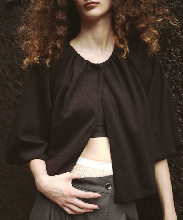 #Newans 【セレモニーにも/洗濯機可】バルーンヘムライトブルゾン​ ブラック