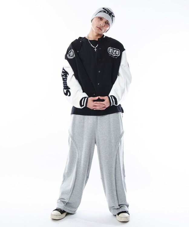 WEGO 【ユニセックス着用ITEM】メルトンワッペンスタジャン ブラックその他