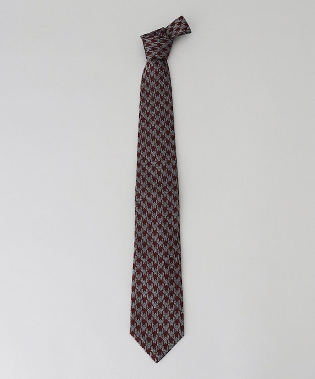 GOTAIRIKU 【Fermo Fossati】千鳥 ネクタイ ワイン系8
