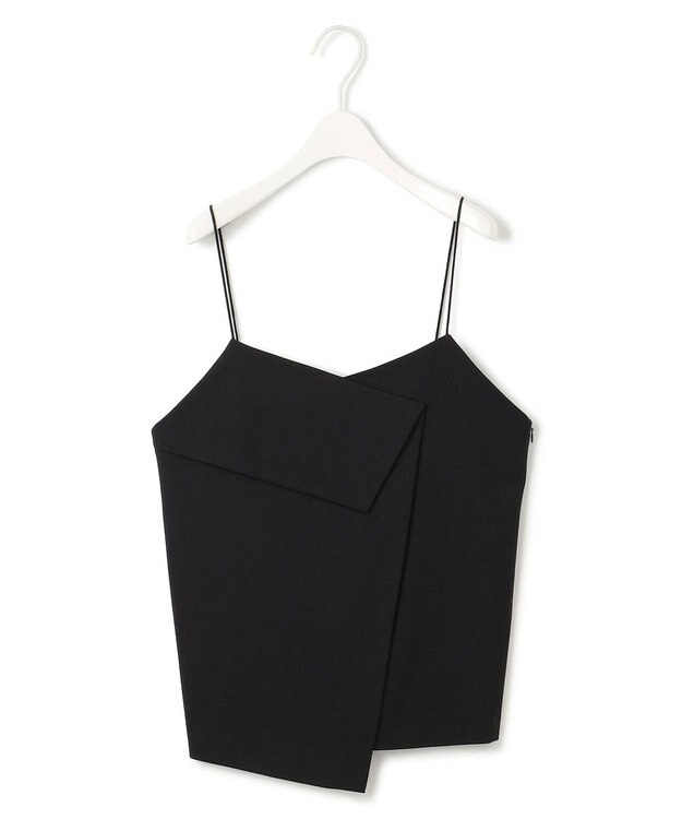 ICB L 【洗える】ウール2WAYストレッチ キャミソールブラウス ブラック系