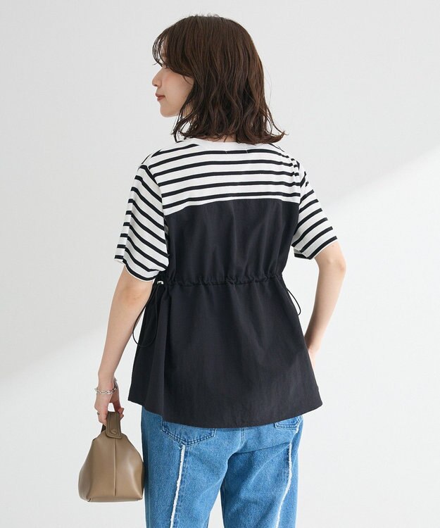 Green Parks ビスチェドッキングドロスト５分袖プルオーバー Khaki