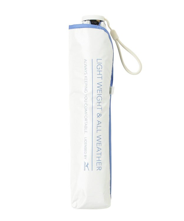 MOONBAT MIZUNO  (ミズノ) 無地 ロゴ 日傘 折りたたみ傘 パラソル 晴雨兼用 ユニセックス  軽量 一級遮光 遮熱効果 遮光率100% UV遮蔽100% ホワイト