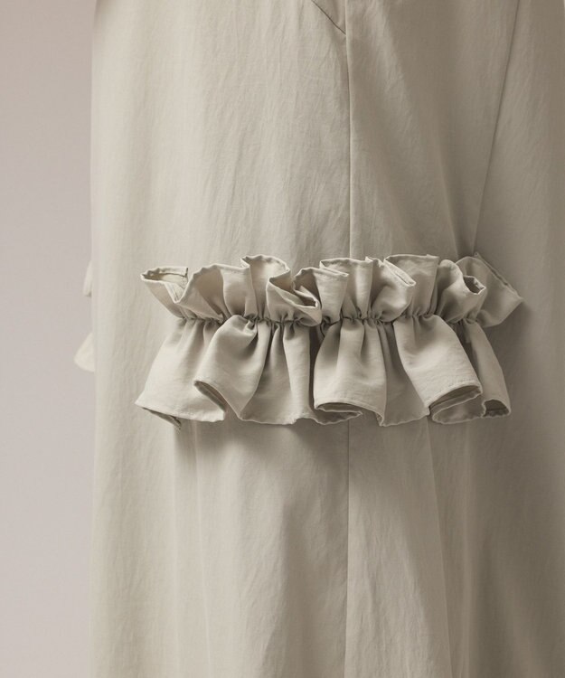 GRACE CONTINENTAL サイドフリルタフタワンピース ライトグリーン