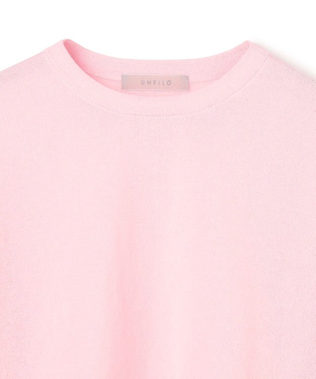 UNFILO シアーフォルムニット クルーネック ピンク